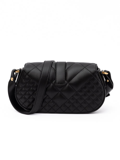 Bandolera guateada de piel negra Versace