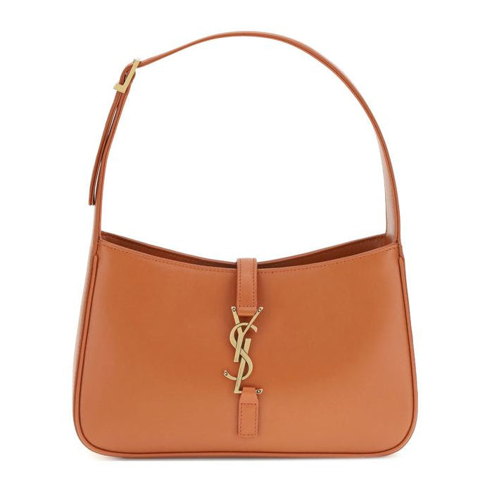 Sac à main Bos Taurus en cuir de veau orange Saint Laurent