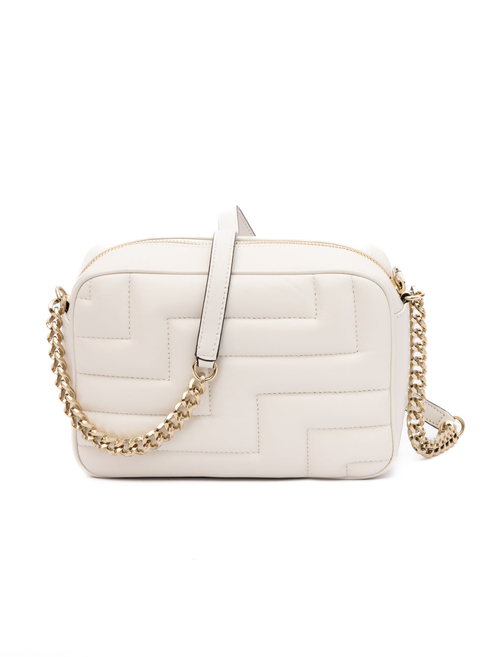 Bolso bandolera para cámara Avenue de piel blanca Jimmy Choo