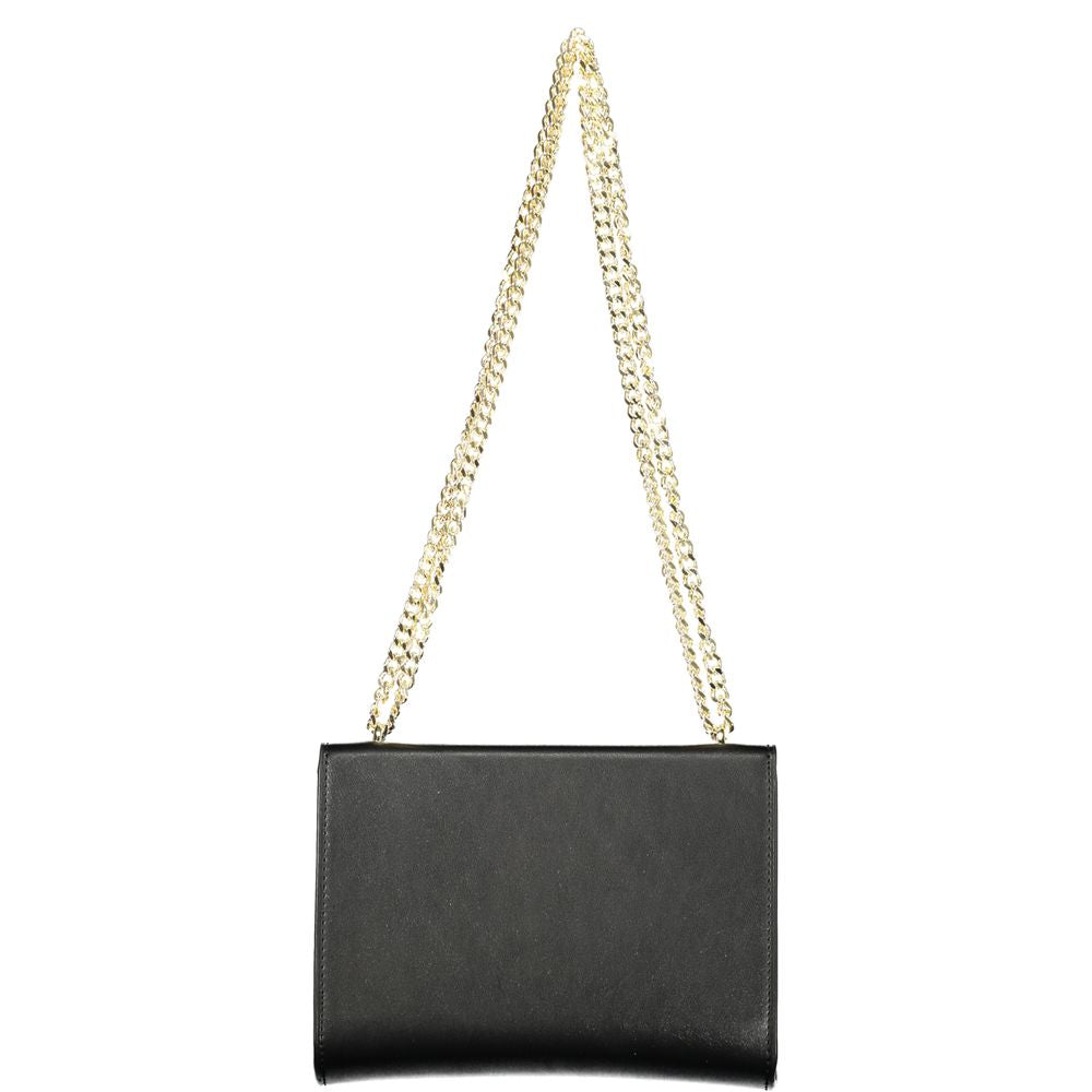 Sac bandoulière en polyuréthane noir Gabriella G by Gabriella Gucci