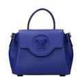 Bolso de cuero azul Versace