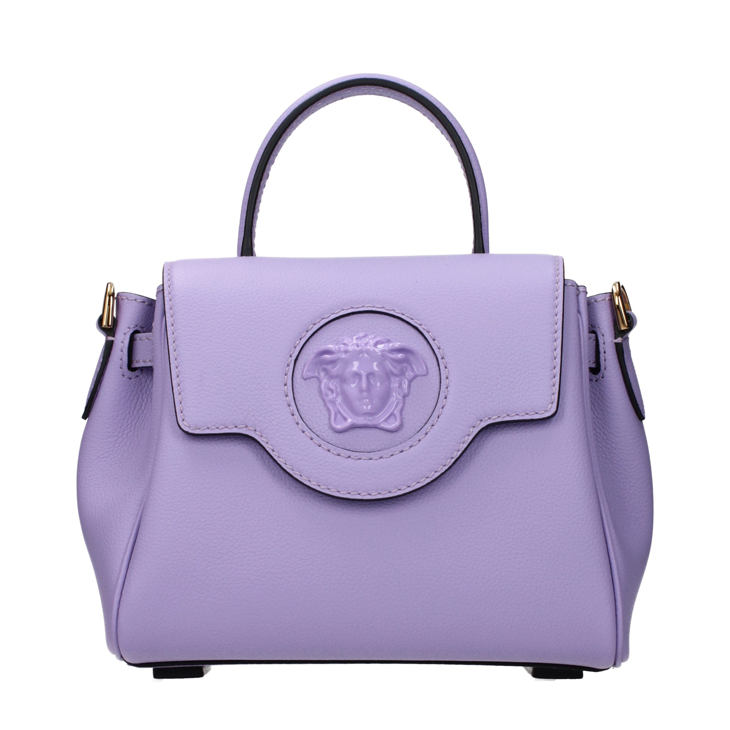 Sac à main en cuir rose Versace