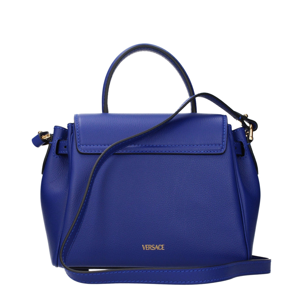 Bolso de cuero azul Versace
