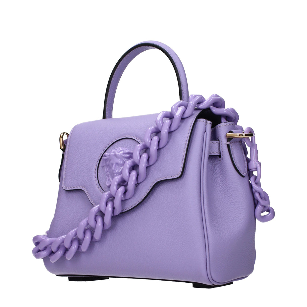 Sac à main en cuir rose Versace