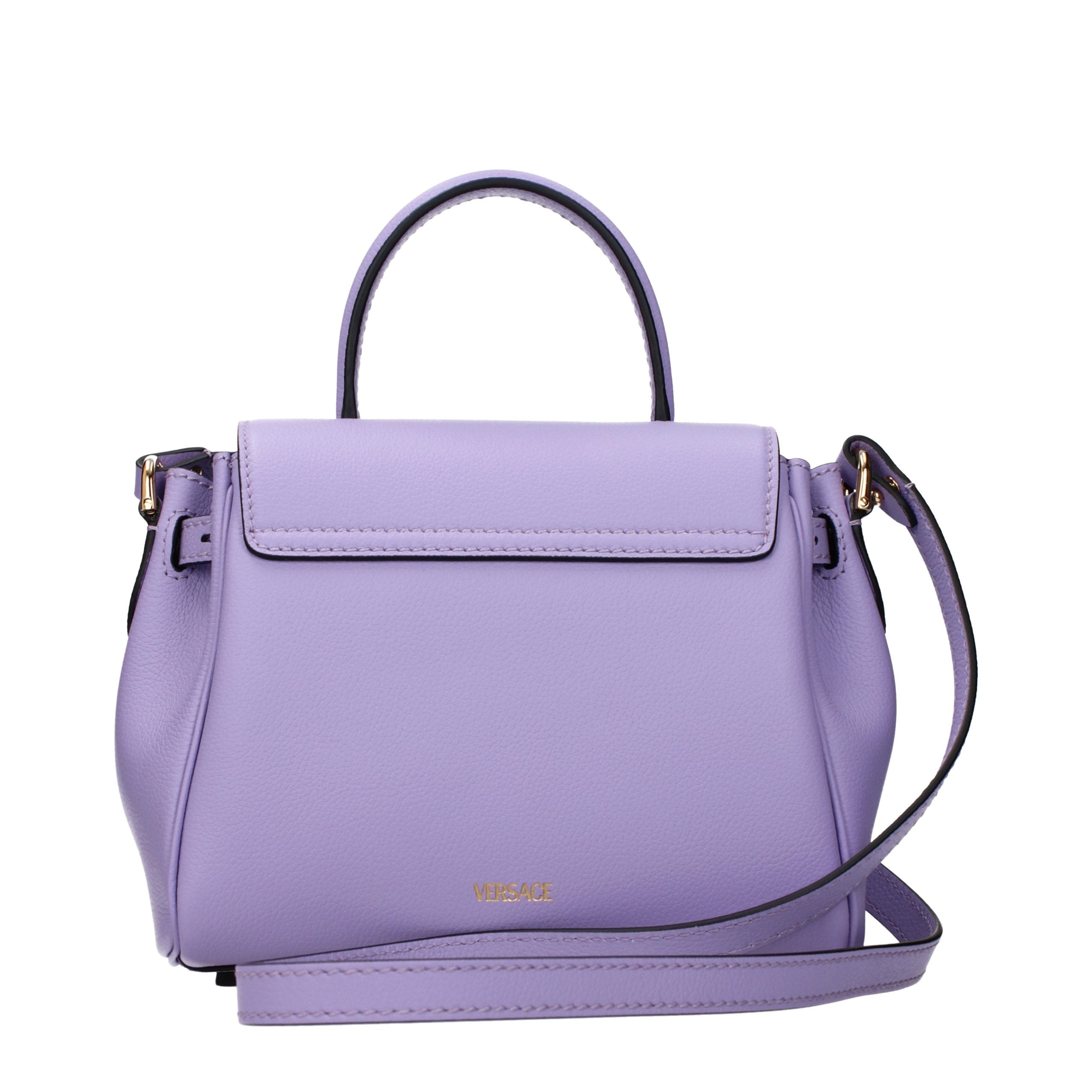 Sac à main en cuir rose Versace