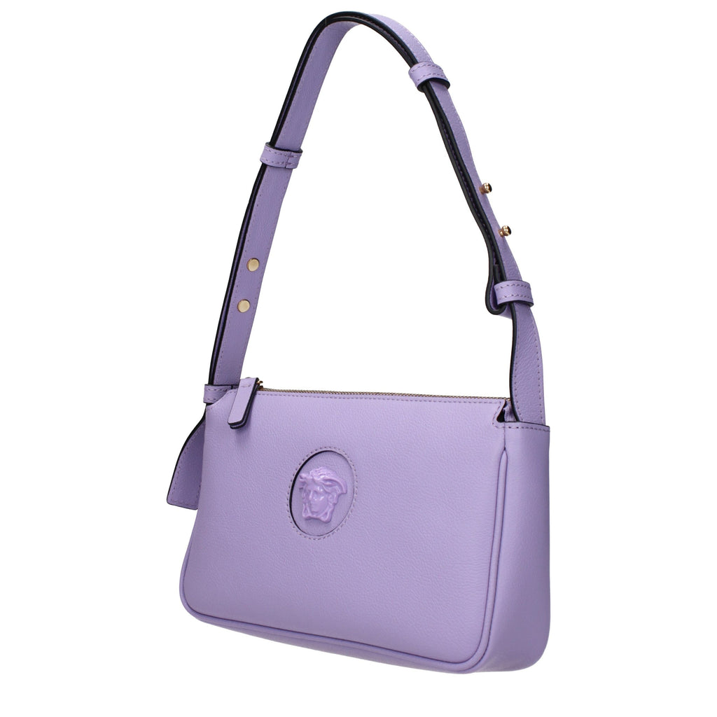 Sac bandoulière en cuir violet Versace