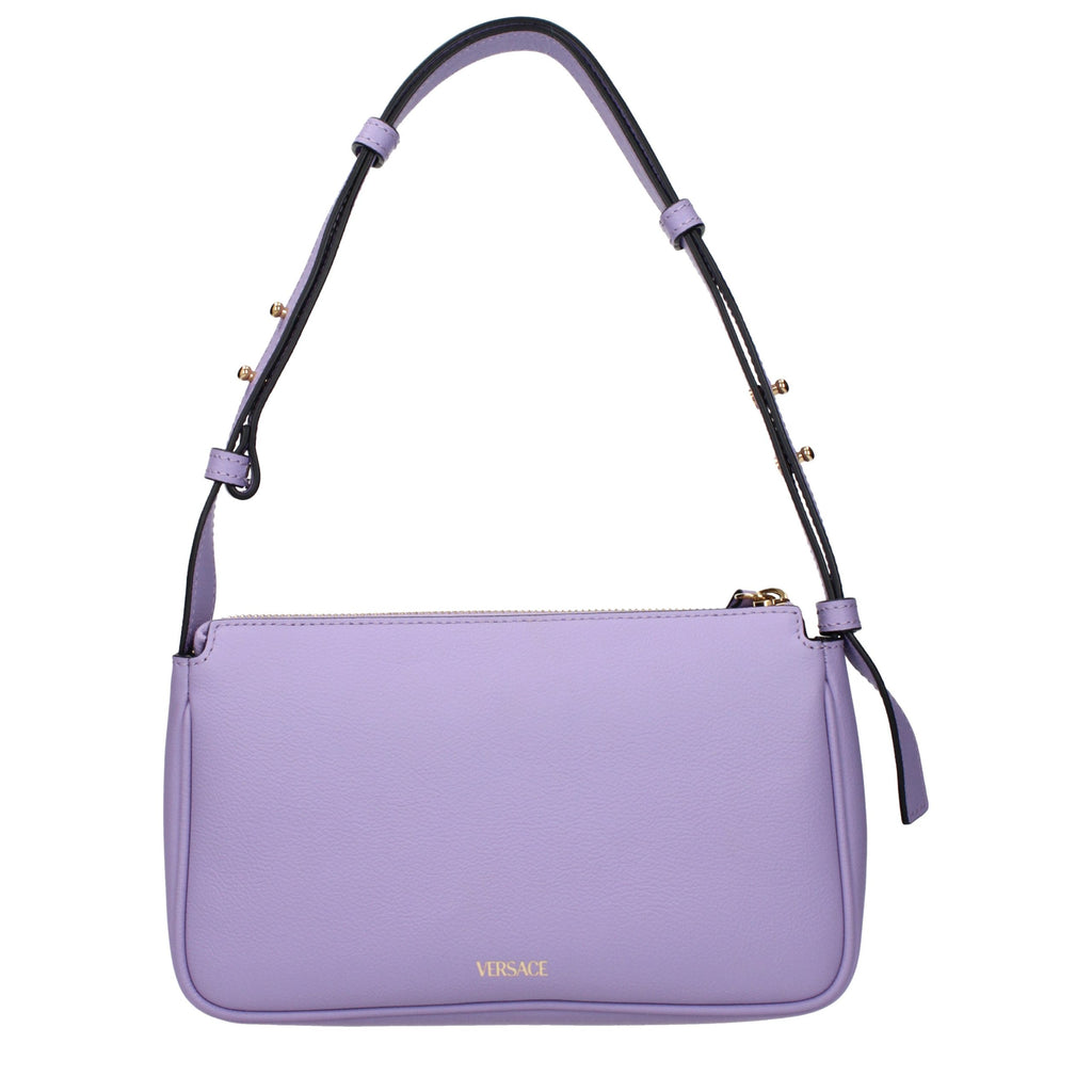 Sac bandoulière en cuir violet Versace