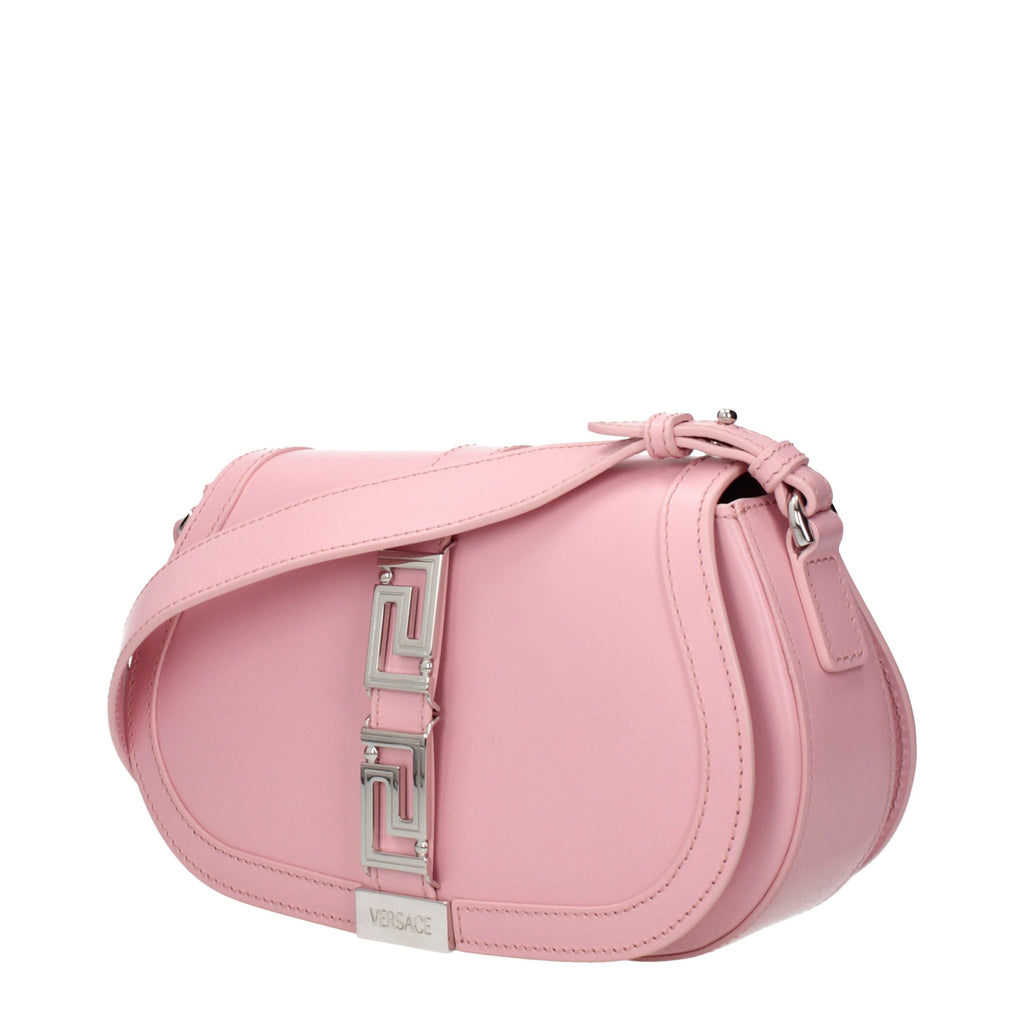 Sac bandoulière en cuir rose Versace