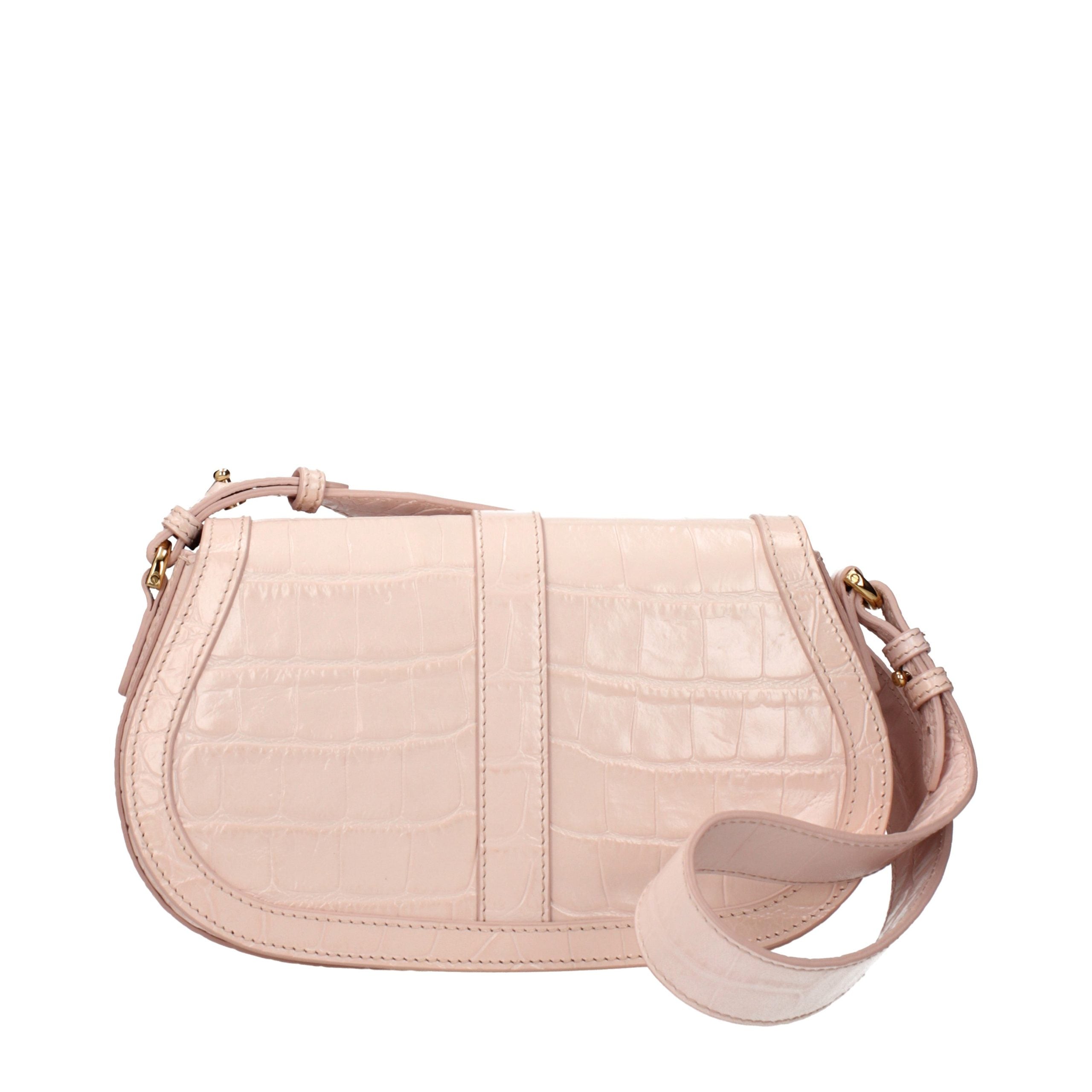 Sac bandoulière en cuir rose Versace