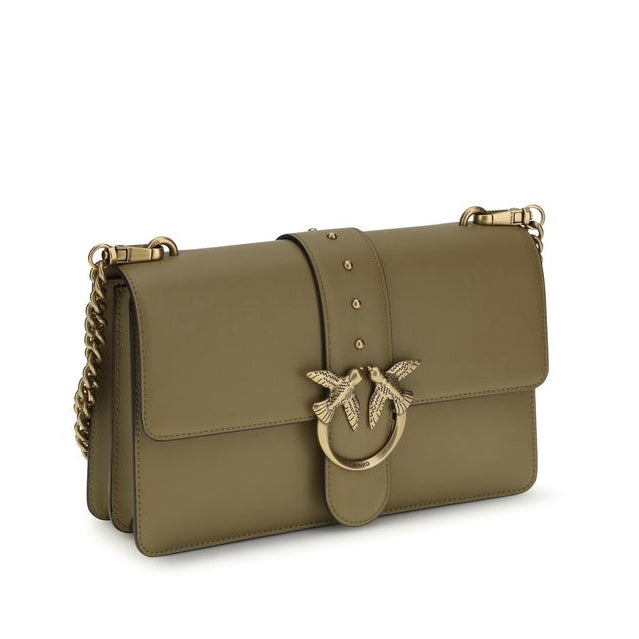 Sac bandoulière Bos Taurus en cuir de veau bicolore Pinko