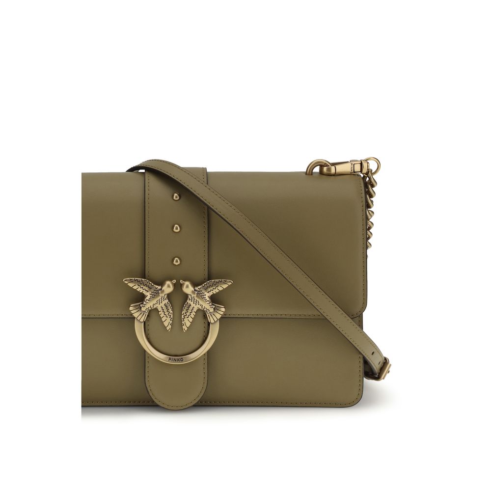 Sac bandoulière Bos Taurus en cuir de veau bicolore Pinko