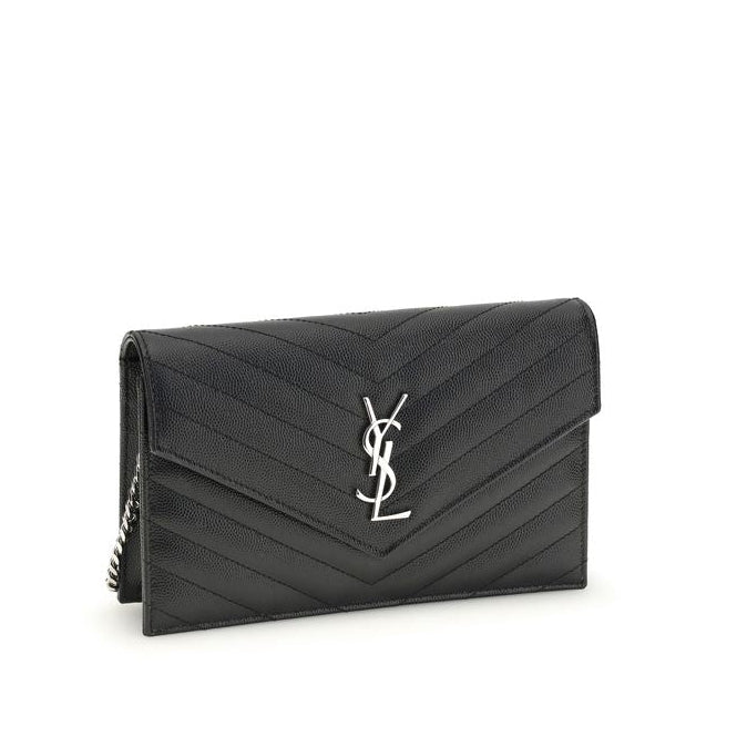Sac bandoulière Bos Taurus en cuir de veau noir Saint Laurent
