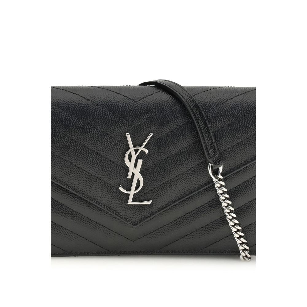 Sac bandoulière Bos Taurus en cuir de veau noir Saint Laurent