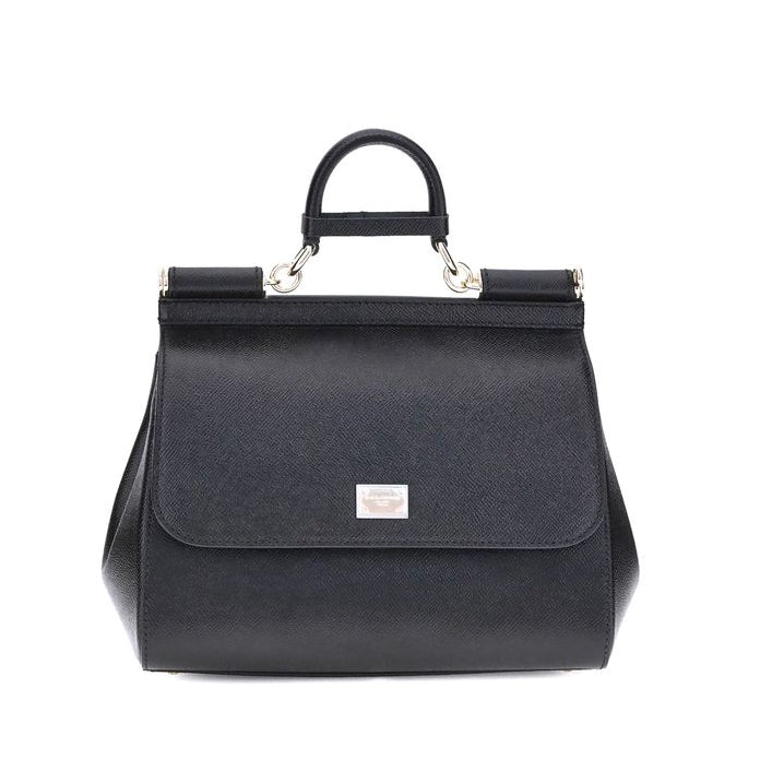 Sac à main Bos Taurus en cuir de veau noir Dolce&Gabbana