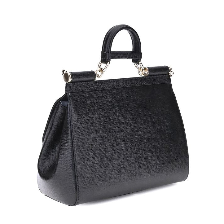 Sac à main Bos Taurus en cuir de veau noir Dolce&Gabbana