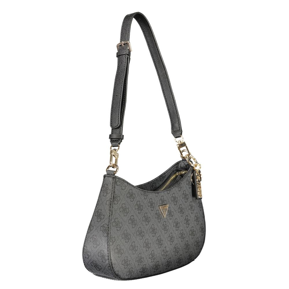 Guess black polyurethane crossbody bag