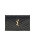 Sac bandoulière Bos Taurus en cuir de veau noir Saint Laurent