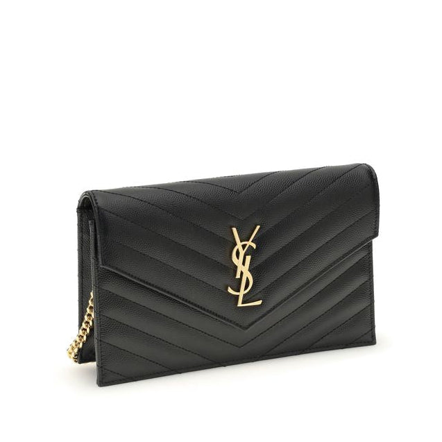 Sac bandoulière Bos Taurus en cuir de veau noir Saint Laurent