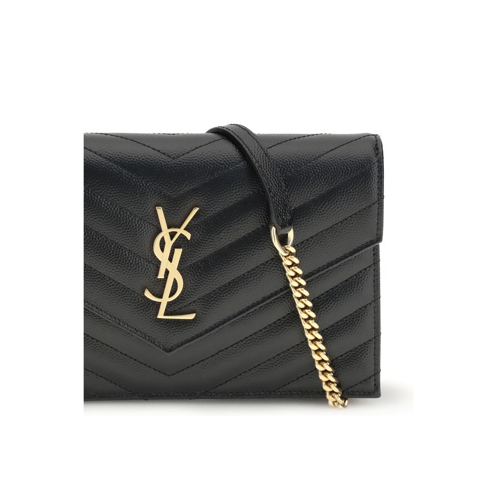 Sac bandoulière Bos Taurus en cuir de veau noir Saint Laurent