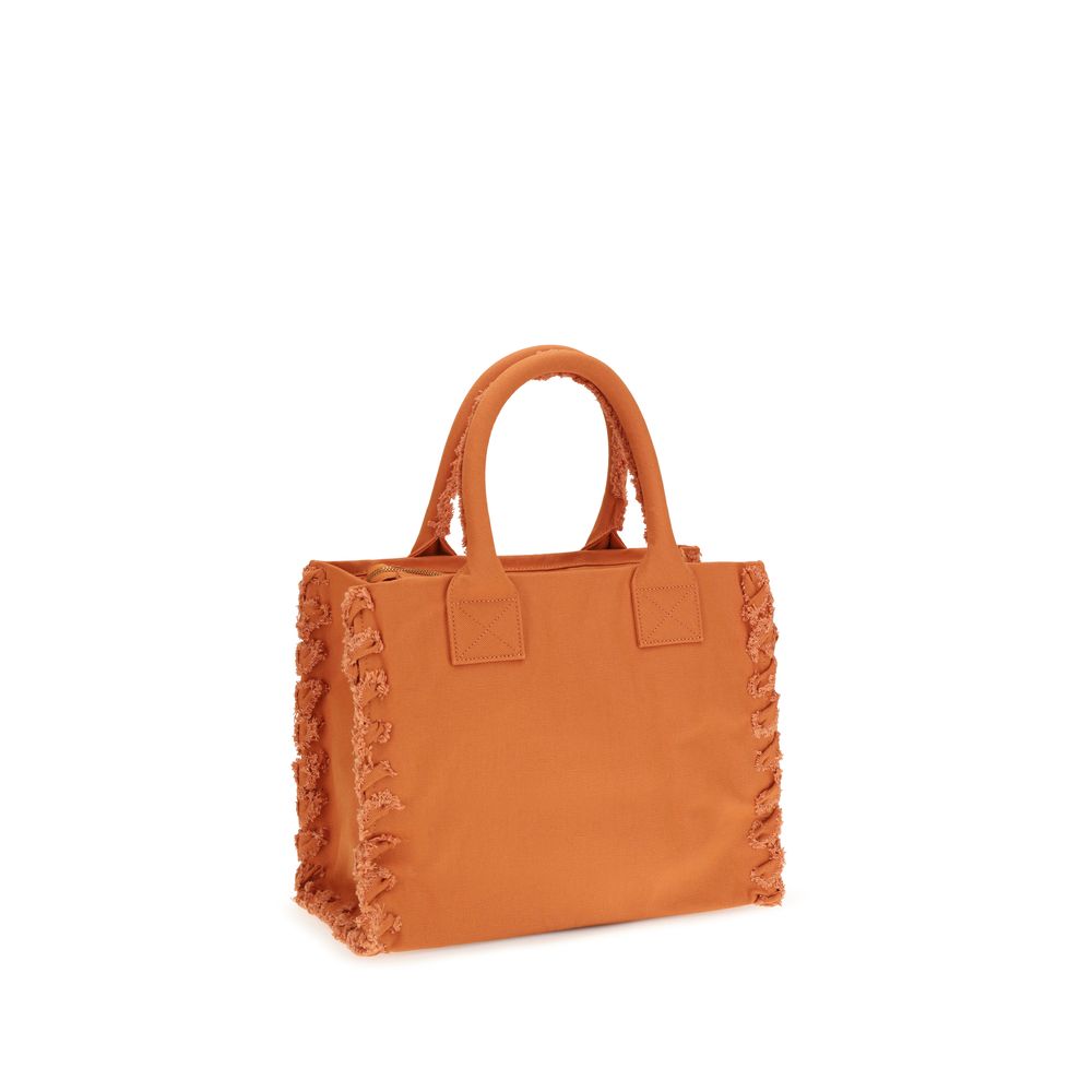 Sac à main cabas en coton orange Pinko