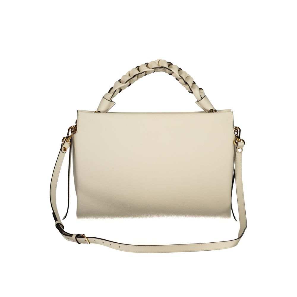 Ladybug white leather handbag