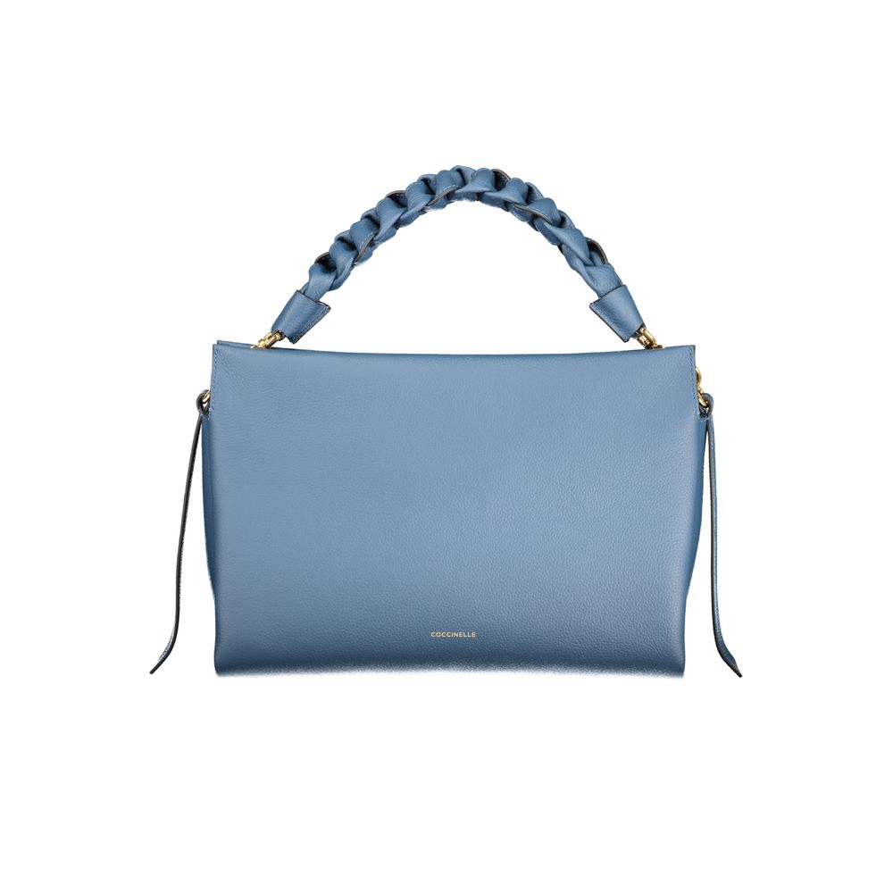 Sac à main en cuir bleu Coccinelle