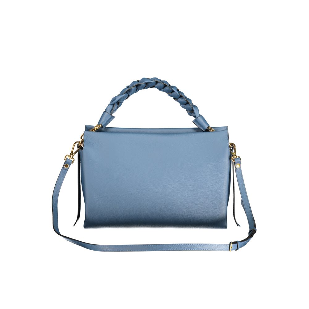 Sac à main en cuir bleu Coccinelle