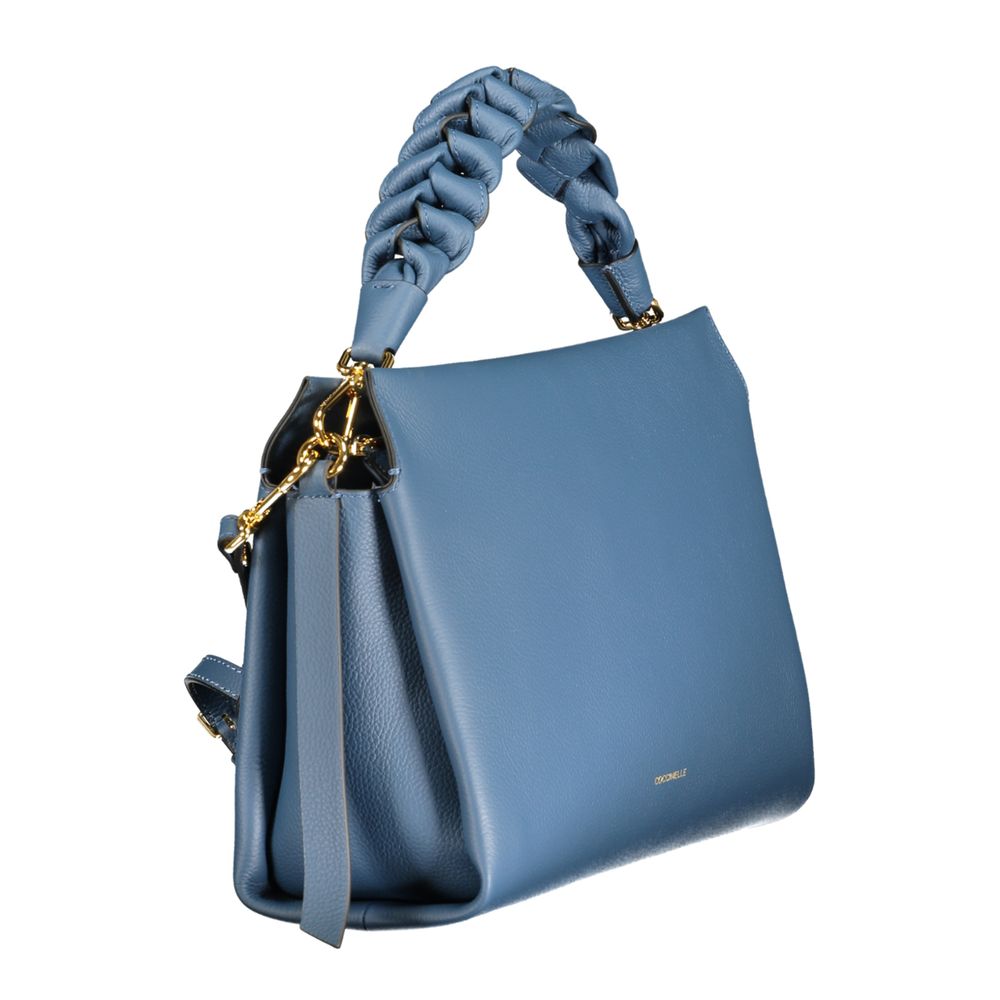 Sac à main en cuir bleu Coccinelle