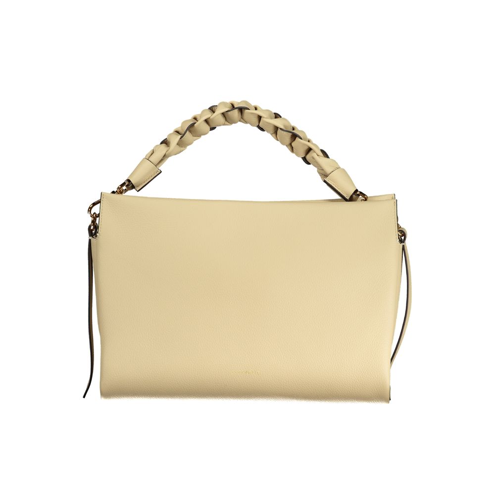 Sac à main en cuir beige Coccinelle