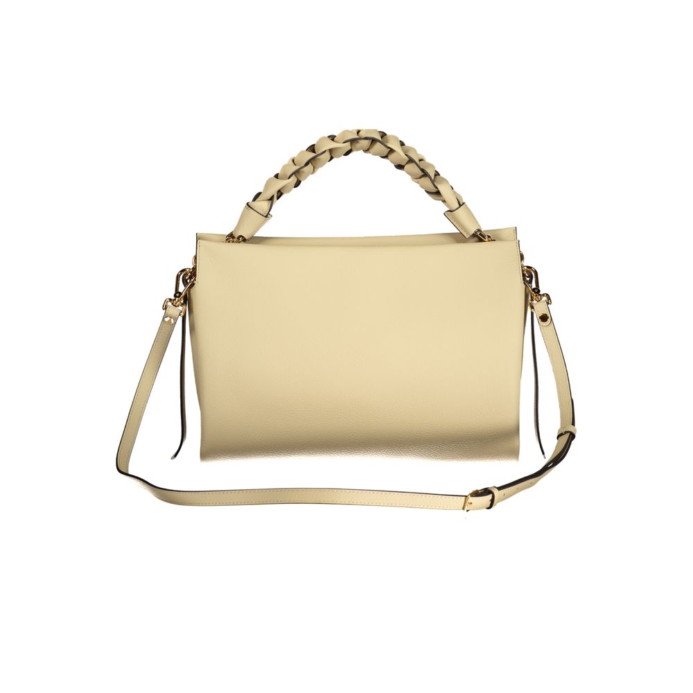 Sac à main en cuir beige Coccinelle