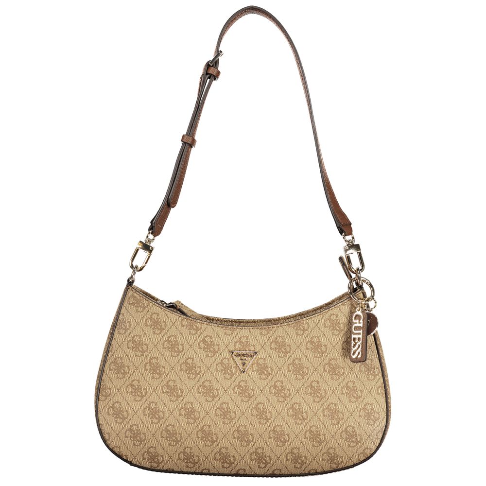 Sac à main en polyuréthane beige Guess
