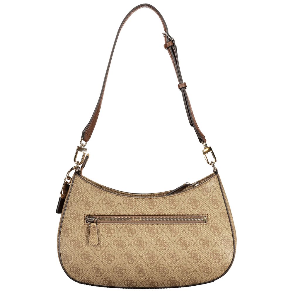 Sac à main en polyuréthane beige Guess