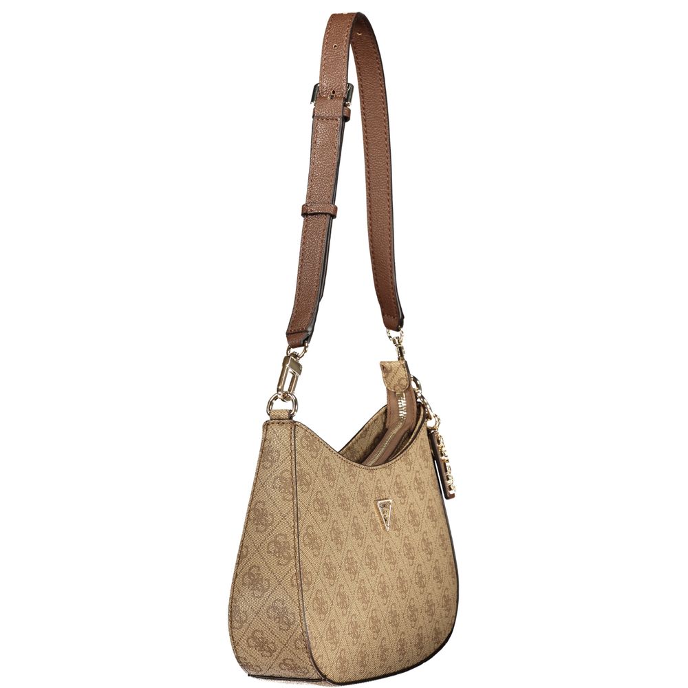 Sac à main en polyuréthane beige Guess