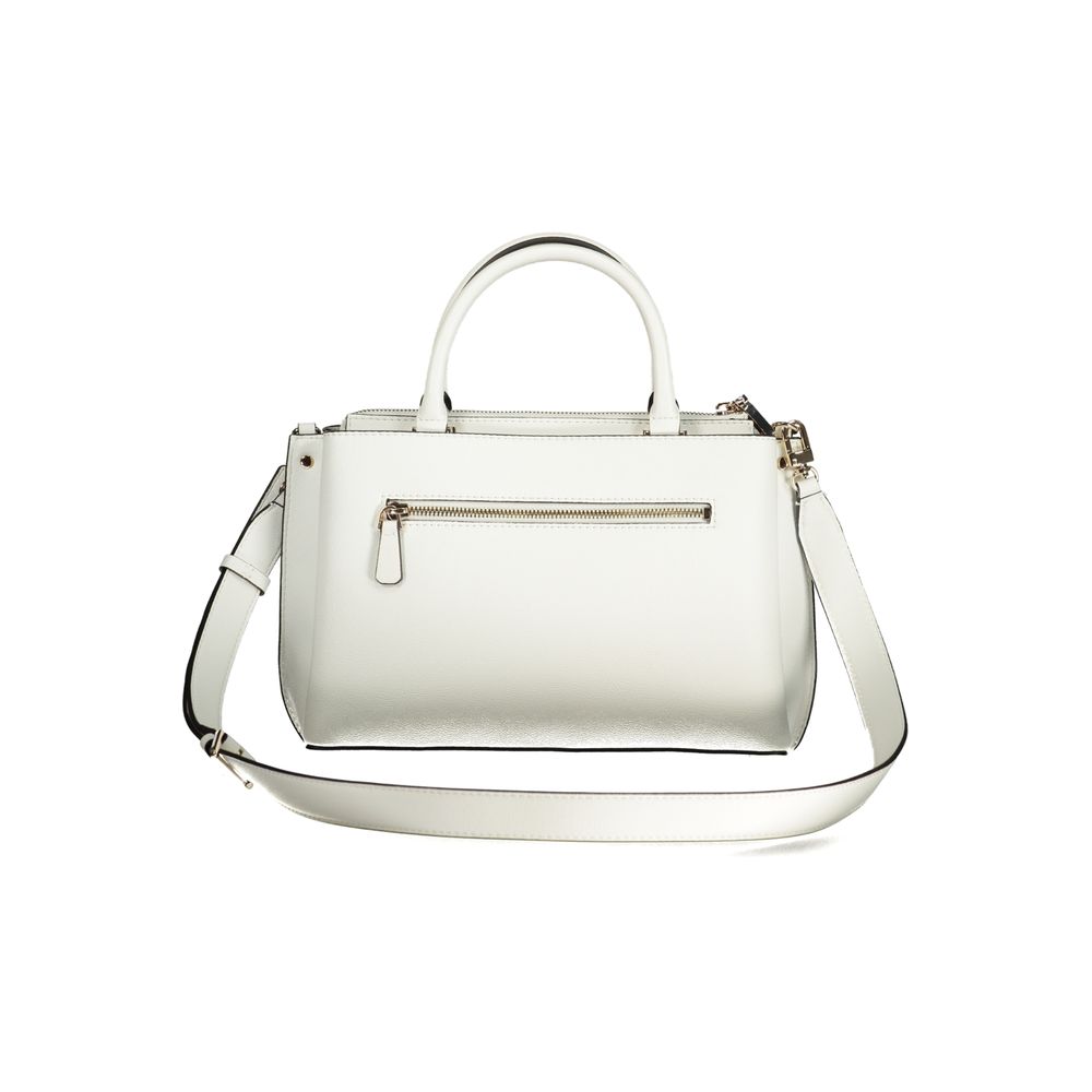Sac à main en polyuréthane blanc Guess