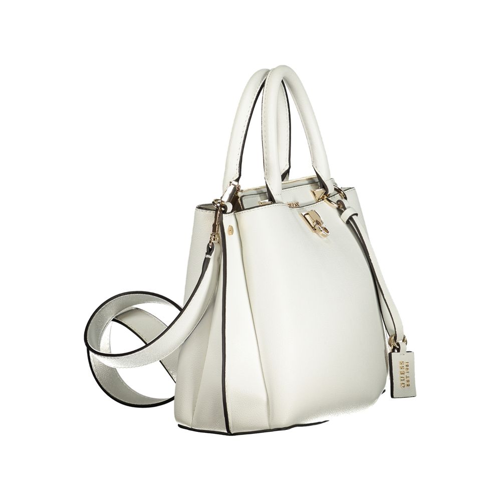 Sac à main en polyuréthane blanc Guess
