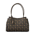 Guess brown patterned polyurethane bag