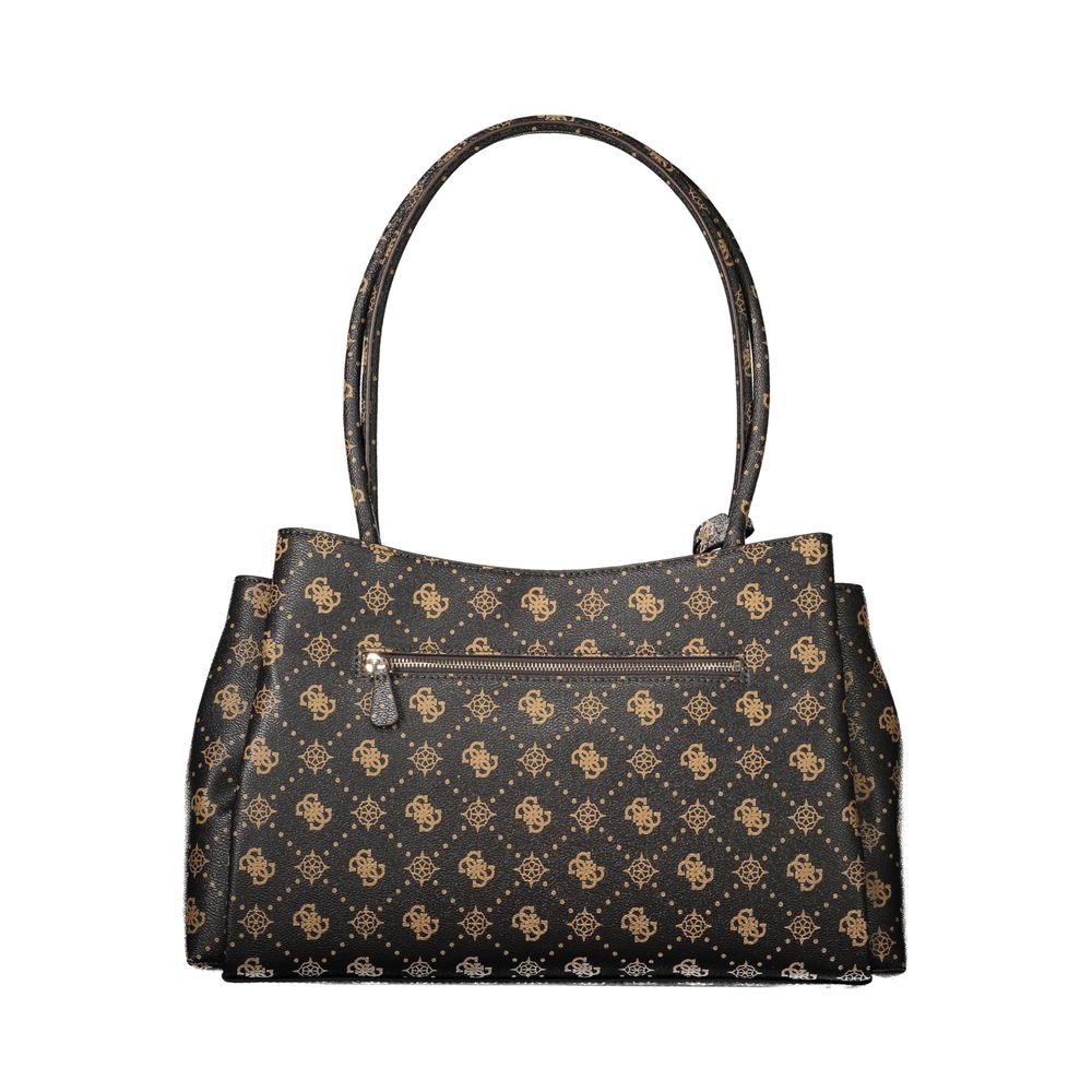 Guess brown patterned polyurethane bag