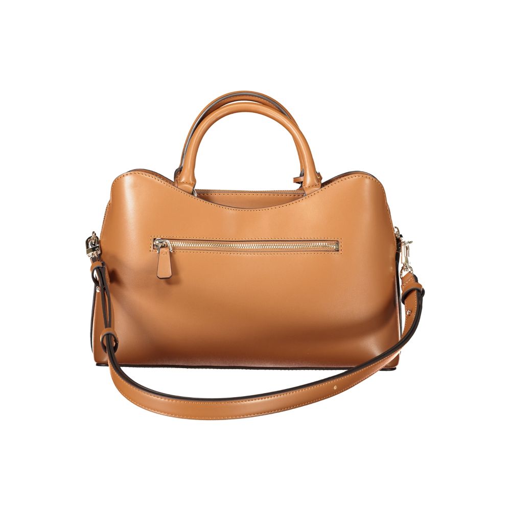 Sac à main en polyuréthane marron Guess