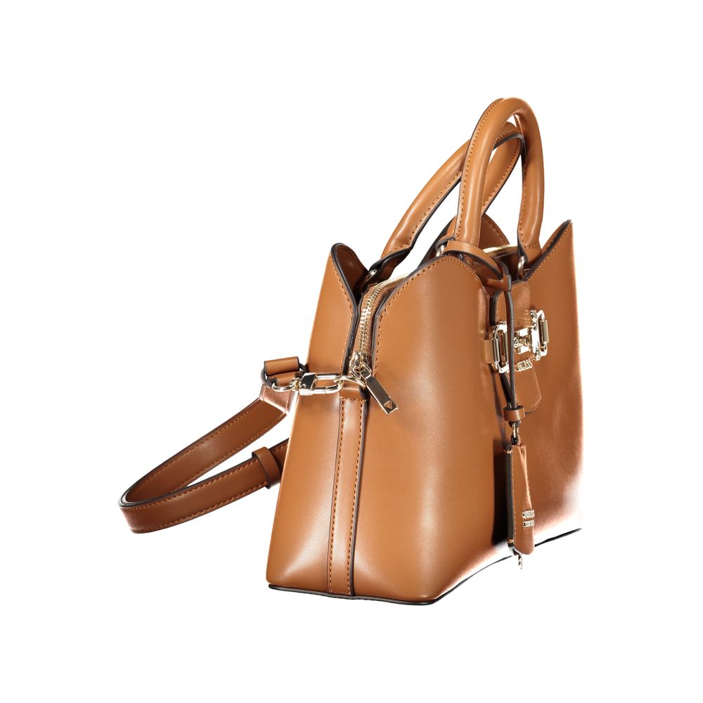Sac à main en polyuréthane marron Guess