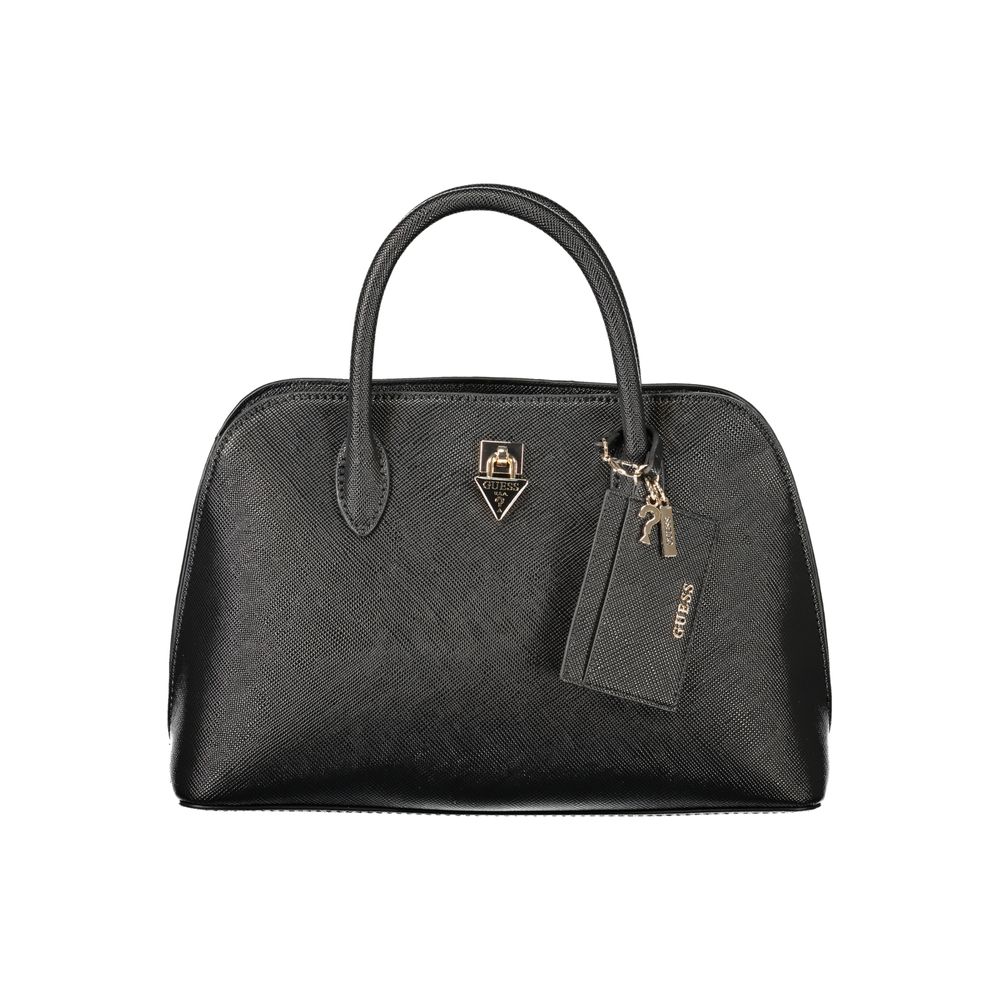 Sac à main en polyuréthane noir Guess