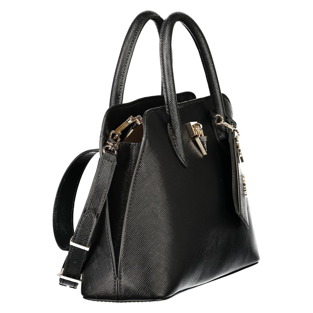 Sac à main en polyuréthane noir Guess