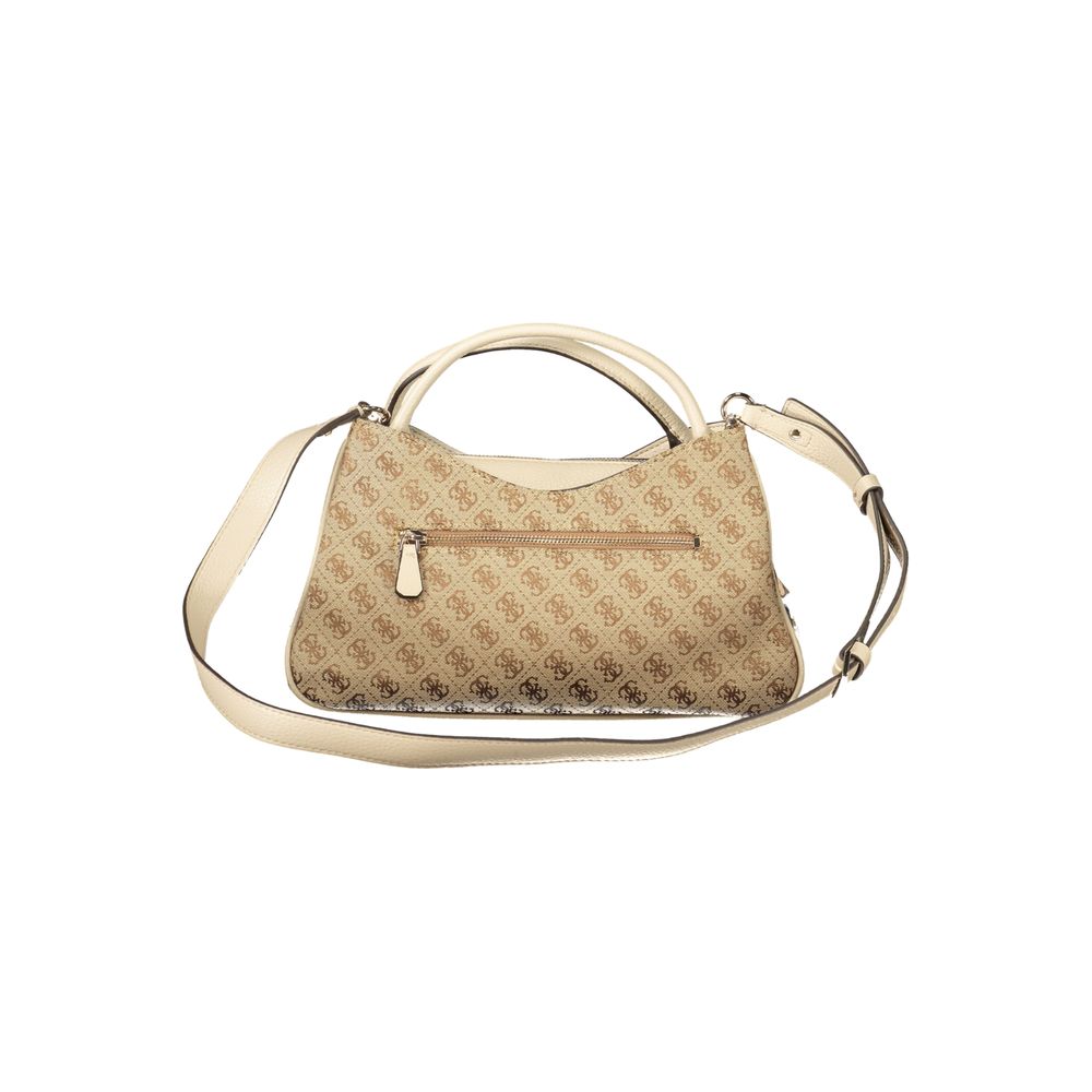 Sac à main en polyuréthane beige Guess