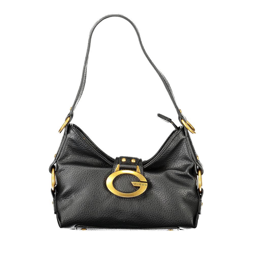 Black polyurethane Guess handbag