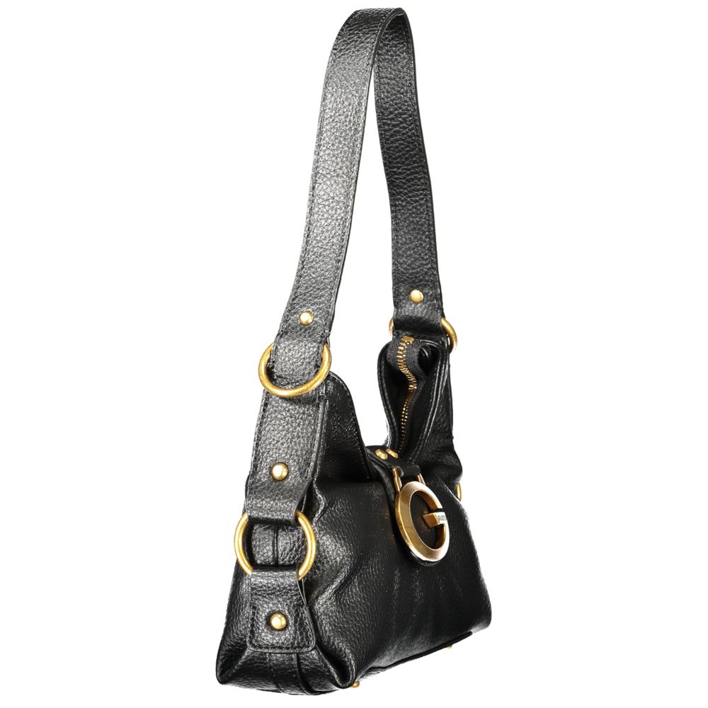 Black polyurethane Guess handbag