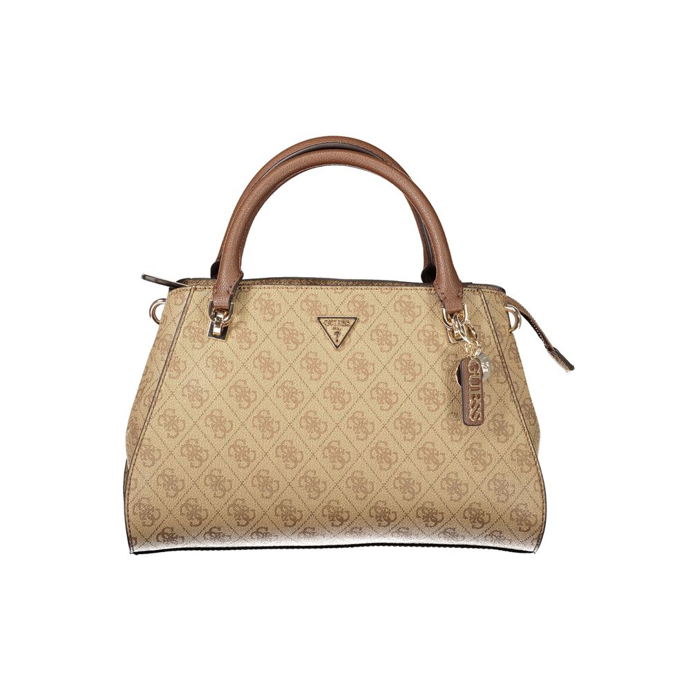 Sac à main en polyuréthane beige guess