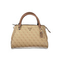 Sac à main en polyuréthane beige guess