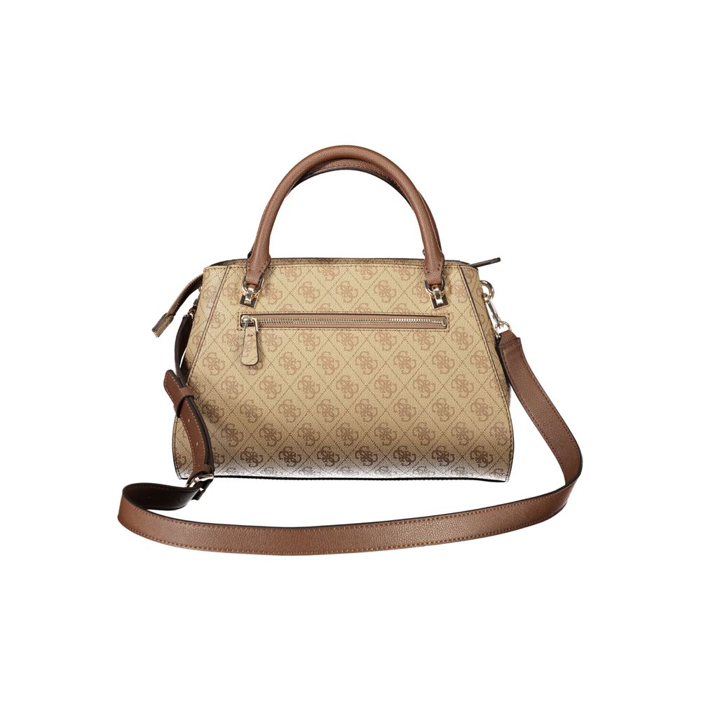 Sac à main en polyuréthane beige guess