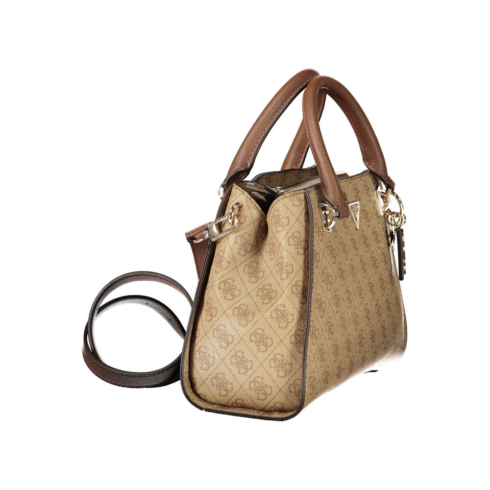 Sac à main en polyuréthane beige guess