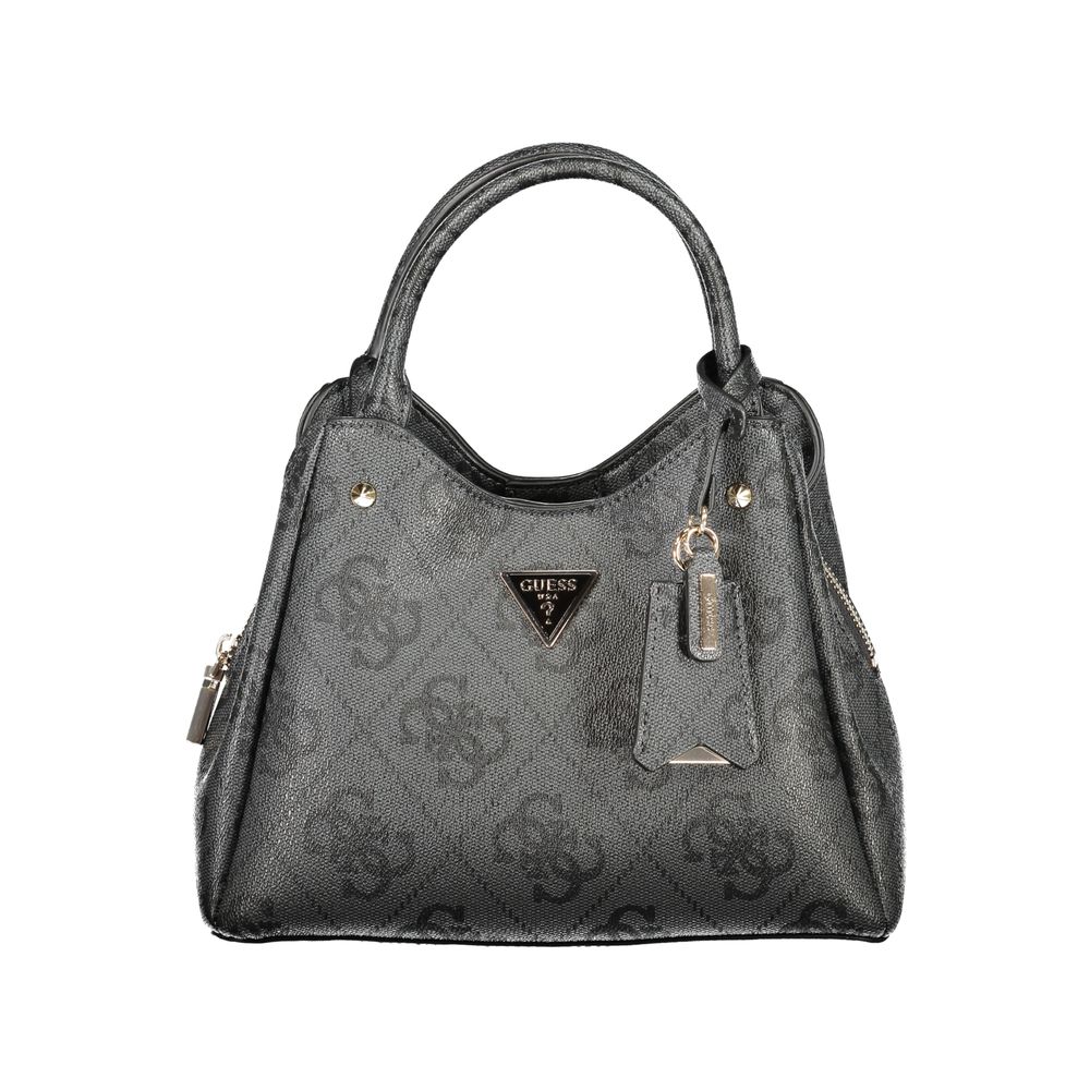 Black polyurethane Guess handbag