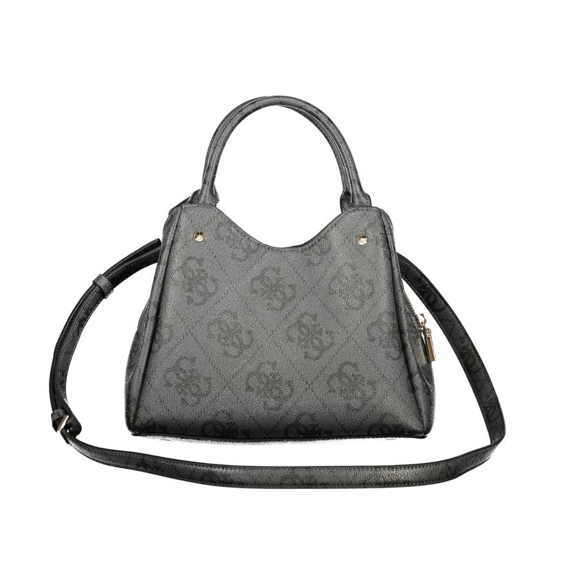 Black polyurethane Guess handbag